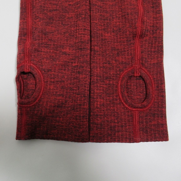 Lululemon Swiftly Tech Long Sleeve Crew Black / True Red Size 6 Silverescent - Picture 11 of 12